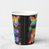 2025年おめでとう！，花火カラフル模様 紙コップ (右)