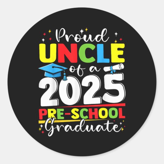 2025年おもしろいの小学校のクラスの叔父 ラウンドシール (正面)