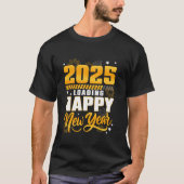 2025年おもしろい初めのお気に入り2025年の新しい年E Tシャツ (正面)