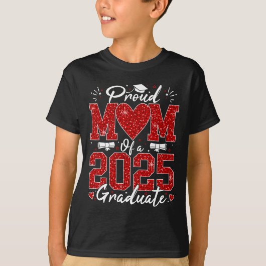 2025年おもしろい卒業シニアグラーの母 Tシャツ (正面)