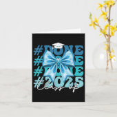 2025年おもしろい卒業ブルーボウ卒業生のクラス カード (黄色い花)