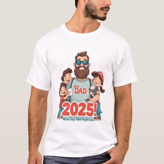 2025年おもしろい父の日 Tシャツ (正面)
