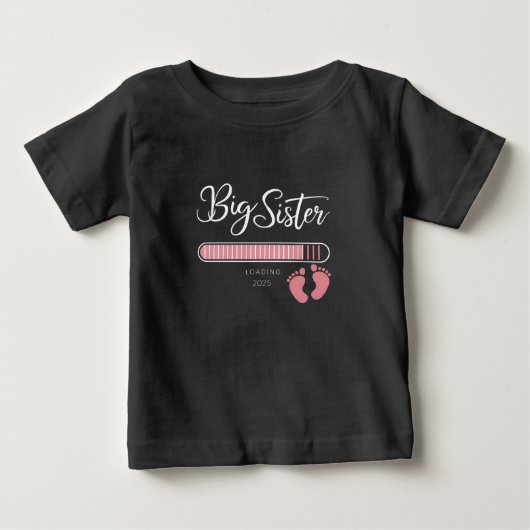 2025年お姉ちゃんになる予定 発表妊娠です ベビーTシャツ (正面)