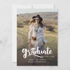 2025年かわいい写真卒業 案内状