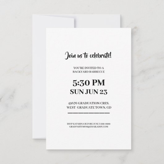 2025年かわいらし卒業のリボンダイヤモンドクラス 招待状 (裏面)