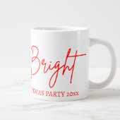 2025年と明モダンるい赤メリーピンクのクリスマス ジャンボコーヒーマグカップ (右)