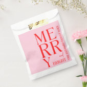 2025年と明モダンるい赤メリーピンクのクリスマス フェイバーバッグ (封をした状態)