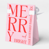2025年と明モダンるい赤メリーピンクのクリスマス フェイバーボックス (裏面サイド)