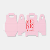 2025年と明モダンるい赤メリーピンクのクリスマス フェイバーボックス (折り畳みなし)