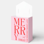 2025年と明モダンるい赤メリーピンクのクリスマス フェイバーボックス (オープン)