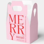 2025年と明モダンるい赤メリーピンクのクリスマス フェイバーボックス (見開き)