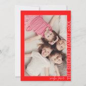 2025年と明モダンるい赤メリーピンクのクリスマス 招待状 (裏面)