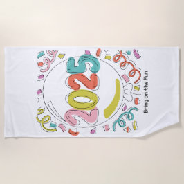 2025年におもしろいを搭載 ビーチタオル