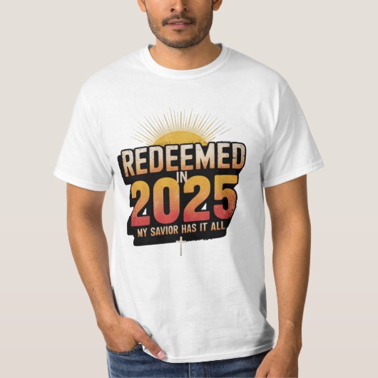 2025年にクリスチャンTシャツで償還 Tシャツ (正面)