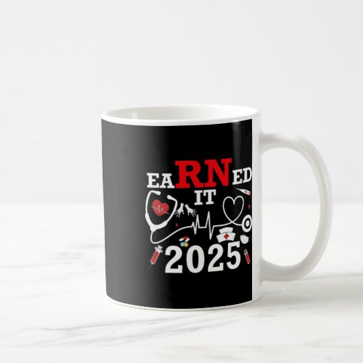2025年にナース卒業またはRn Lpn Cl Oで獲得 コーヒーマグカップ (右)