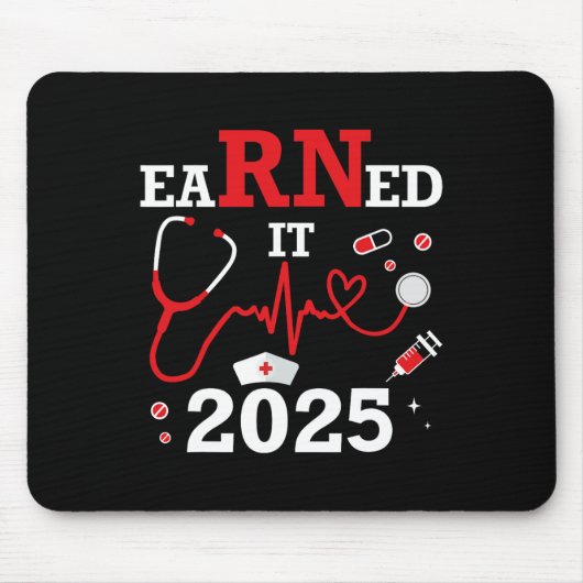 2025年にナース卒業またはRn Lpn Cl Oで獲得 マウスパッド (正面)