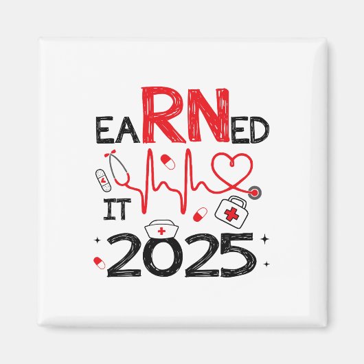 2025年にナース卒業またはRn Lpn Cl Oで獲得 マグネット (正面)