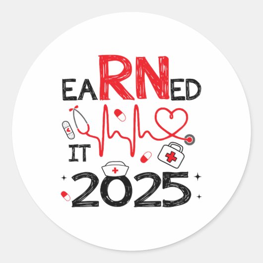 2025年にナース卒業またはRn Lpn Cl Oで獲得 ラウンドシール (正面)