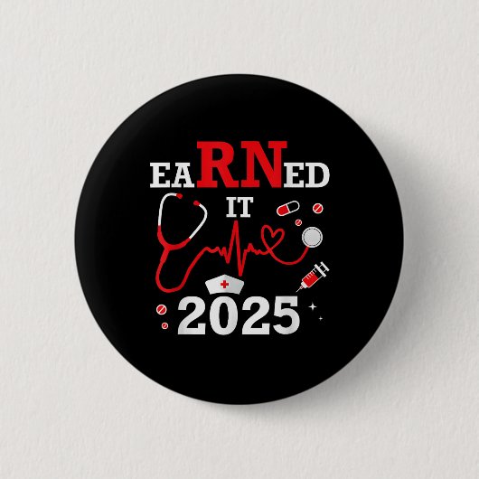 2025年にナース卒業またはRn Lpn Cl Oで獲得 缶バッジ (正面)