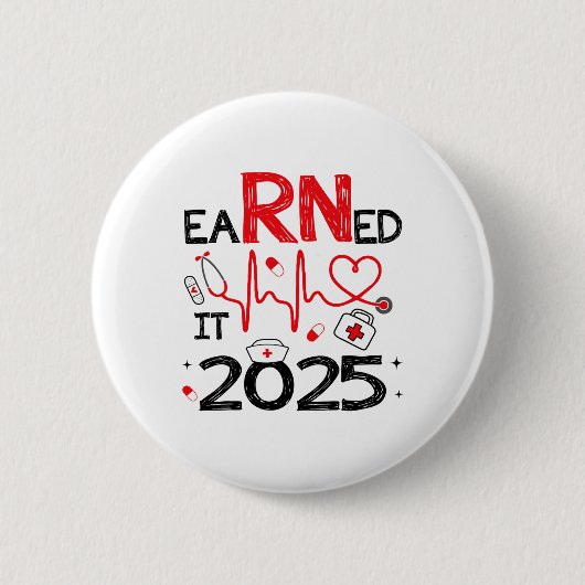 2025年にナース卒業またはRn Lpn Cl Oで獲得 缶バッジ (正面)