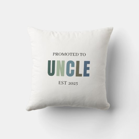 2025年に伯父に昇格 | 贈パーソナライズされた物 クッション (裏面)