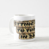 2025年に成長する準備 コーヒーマグカップ (正面左)