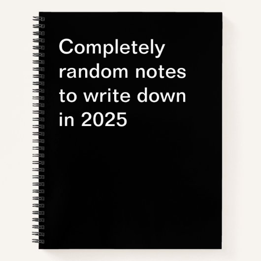 2025年に書き留める完全にランダムなメモ ノートブック (正面)
