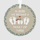 2025年に3人の家族となった オーナメント (裏面)