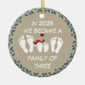 2025年に3人の家族となった セラミックオーナメント (正面)