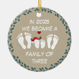 2025年に3人の家族となった セラミックオーナメント