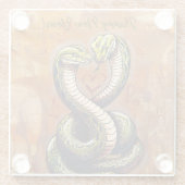 2025年のお正月の恋の願い ガラスコースター (裏面)