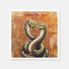 2025年のお正月の恋の願い スタンダードカクテルナプキン