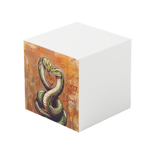 2025年のお正月の恋の願い フォトキューブ (正面アングル)