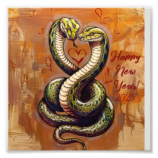 2025年のお正月の恋の願い フォトプリント            (正面)