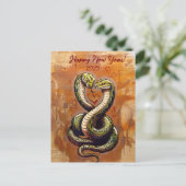 2025年のお正月の恋の願い ポストカード (スタンド正面)