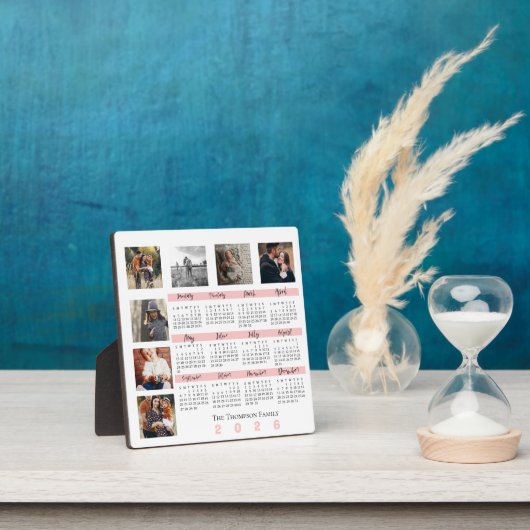 2025年のお正月カレンダー家族数々の写真コラージュ フォトプラーク (インサイチュ)