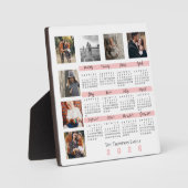 2025年のお正月カレンダー家族数々の写真コラージュ フォトプラーク (正面)