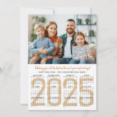 2025年のお正月カレンダー1枚の写真 (正面)