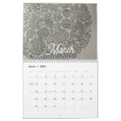 2025年のアダルトカラーリングブックカレンダー。 カレンダー (3月 2026)