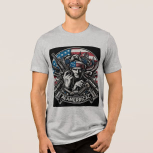 2025年のアメリカ引き継ぎトップTシャツのトレンド トライブレンドTシャツ