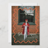 2025年のオレンジと黒のクラスのパーティー 招待状 (正面)