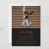 2025年のオレンジと黒のクラスのパーティー 招待状 (裏面)