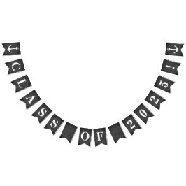 2025年のクラスのシミュレーションされた黒板といかり バンティングフラッグ