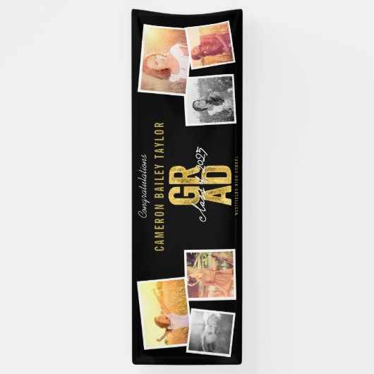 2025年のクラスはっきりした6写真卒業パーティー 横断幕 (縦)