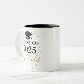 2025年のクラス – あなたは2トーンの卒業マグをやった ツートーンマグカップ (正面左)