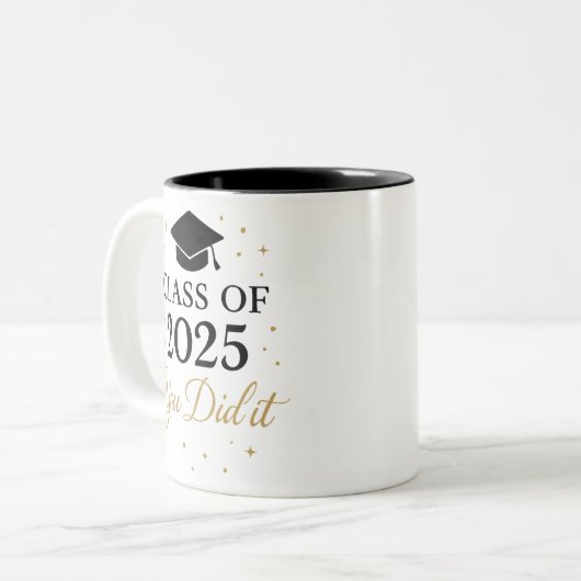 2025年のクラス – あなたは2トーンの卒業マグをやった ツートーンマグカップ (正面左)