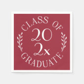 2025年のクラスBurgundy White Gradパーティー スタンダードカクテルナプキン (正面)
