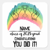 2025年のクラスGrad - PAH! スクエアシール (正面)