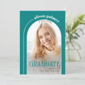 2025年のクラスGRADUATE archティール（緑がかった色）ブルー写真 案内状 (スタンド正面)