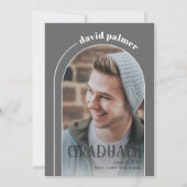 2025年のクラスGRADUATE arch gray photo 招待状 (正面)